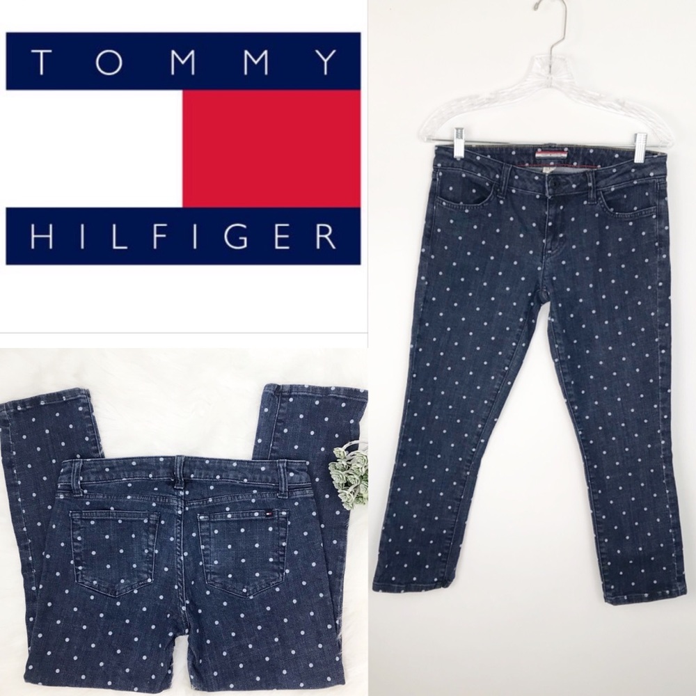 Tommy Hilfiger crop polka dot jeans size 2